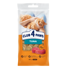 Кремовое лакомство Club 4 Paws с тунцем для кошек, 4х15 г