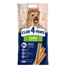 Мясная палочка Club 4 Paws с индейкой для собак малых пород, 3х12 г