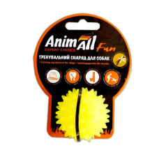 Игрушка AnimAll Fun мяч каштан для собак, желтая