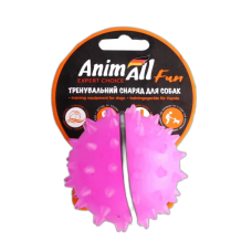 Игрушка AnimAll Fun мяч каштан для собак, 7 см, фиолетовая