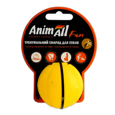 Игрушка AnimAll Fun тренировочный мяч для собак, желтая
