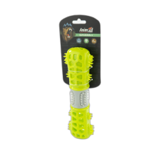 Игрушка AnimAll GrizZzly мультифункциональная косточка, для собак, 24.4×7.3×5.1 см, зелено-серая