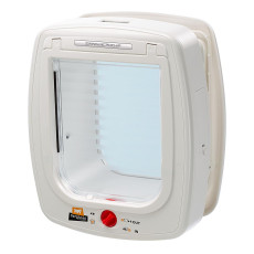 Дверка Ferplast Swing Microchip Large White с микрочипом для больших кошек и маленьких собак