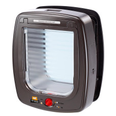 Дверцята Ferplast Swing Microchip Large Brown з мікрочіпом для великих кішок та маленьких собак