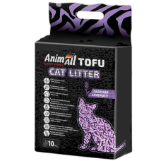 Соєвий наповнювач AnimAll Tofu Lavender з ароматом лаванди, для котів, 10 літрів (4,66 кг)