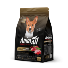 Сухий корм AnimAll для дорослих собак середніх порід, зі свіжою індичкою та ягням, 2.5 кг