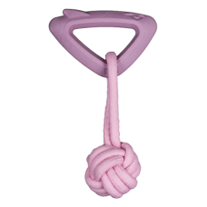 AGrizZzly Baby 0426 Игрушка Акула с канатом, розовая лаванда, (15,8х10,2х2,8 см)