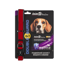 Комплект AnimAll VetLine Double Guard ошейник с противопаразитарной лентой, 20 мм, 320 – 400 мм, красный