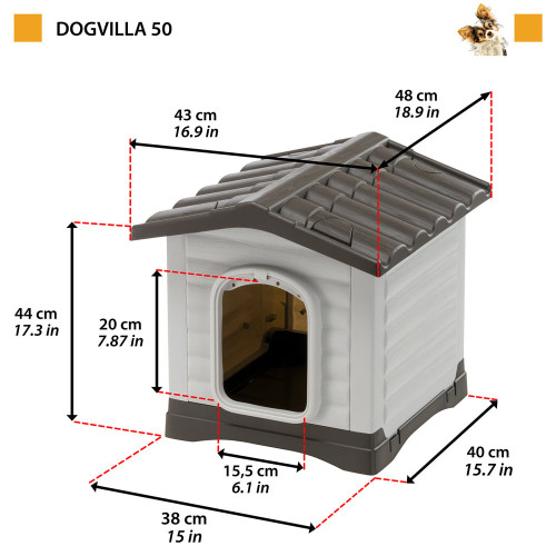 Будка для собак із термопластику Ferplast Dogvilla 50