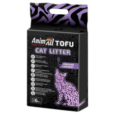 Соевый наполнитель AnimAll Tofu с ароматом лаванды, 6 литров (2,6 кг)