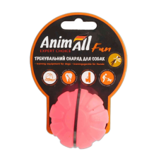 Игрушка AnimAll Fun тренировочный мяч для собак, коралловая