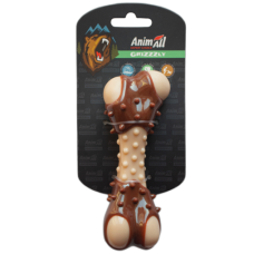 Игрушка кость с ароматом мяса М, beige / brown AGrizZzly