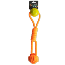 Интерактивная игрушка веревка с шариком, orange / yellow AGrizZzly