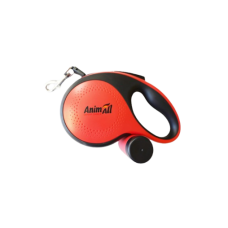 Повідець-рулетка AnimAll S з диспенсером, для собак вагою до 15 кг, 3 м, червона