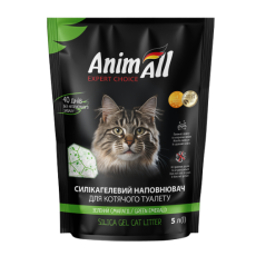 Силікагелевий наповнювач AnimAll Кристали смарагду, для котів, 5 л (2.2 кг)
