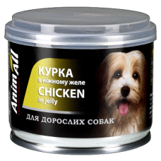 Консерви AnimAll для собак, курка в ніжному желе, 195 г