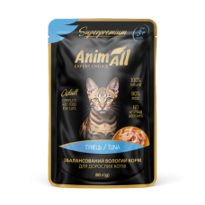 Вологий корм AnimAll для котів, тунець, 80 г