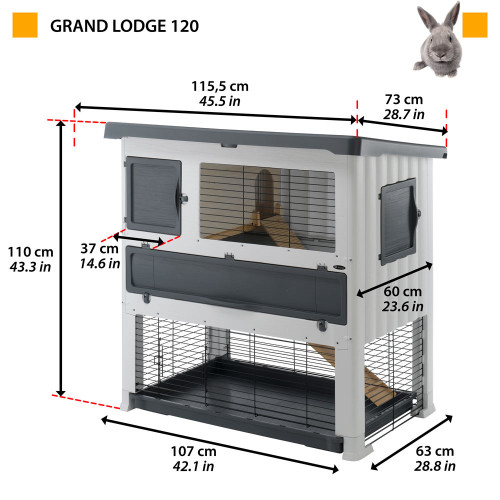 Клітка Ferplast Grand Lodge 120 Plus для кроликів та морських свинок