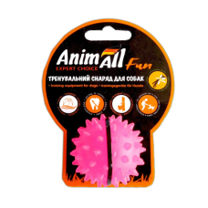 Игрушка AnimAll Fun мяч каштан для собак, коралловая