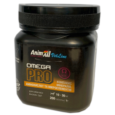 Витамины AnimAll VetLine Omega PRO для средних пород собак 1 г × 200 табл