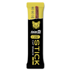 AnimAll Sticks Жувальні ласощі для дорослих котів з куркою та рибою