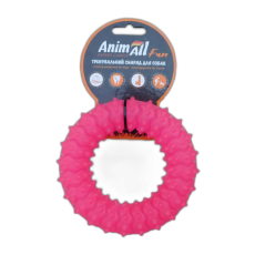 Іграшка AnimAll Fun кільце з шипами, каралове, 12 см