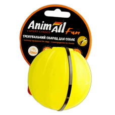 Игрушка AnimAll Fun тренировочный мяч для собак, 7 см, желтая