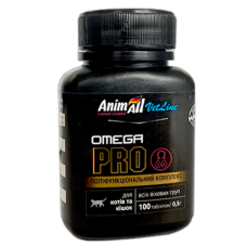 Вітаміни AnimAll VetLine Omega Cat PRO для котів та кішок 0.5 г × 100 табл