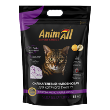 Силікагелевий наповнювач AnimAll Premium Кристали аметиста, для котів, 15 л (6.7 кг)