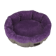 Лежак-кошик AnimAll Mary для котів та собак, колір фіолетово-сірий, S 50х50х15 см
