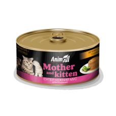 Вологий корм AnimAll легкий старт годування, для котів та кошенят, мус, 85г