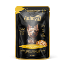 Вологий корм AnimAll для собак, курка, 80 г