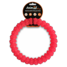 Игрушка AnimAll Fun кольцо с шипами, коралловое, 20 см