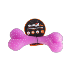 Іграшка AnimAll Fun кістка, коралова, 25 см