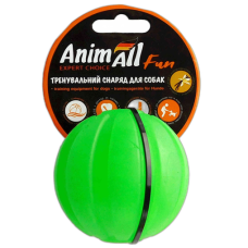 Игрушка AnimAll Fun тренировочный мяч для собак, 7 см, зеленая