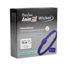 Ошейник AnimAll VetLine Wicker для собак, противопаразитарный, фиолетовый, 70 см