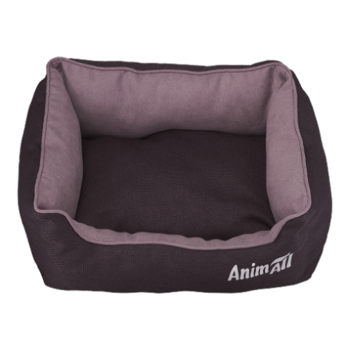 Лежанка AnimAll Nena S Velours Berry для собак і котів, коричнева, 45×35×16 см