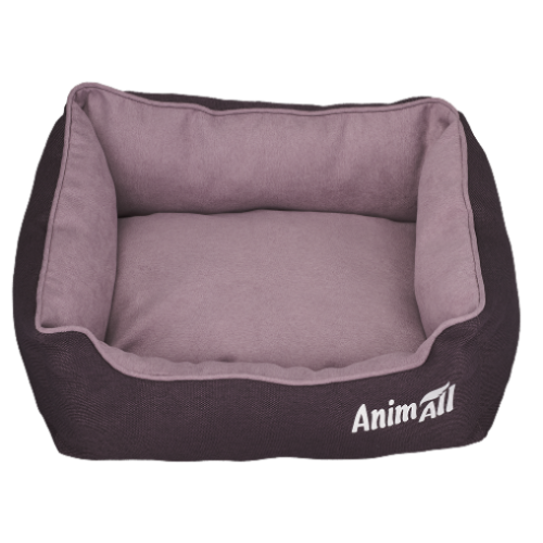 Лежанка AnimAll Nena S Velours Berry для собак і котів, коричнева, 45×35×16 см
