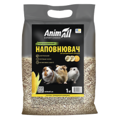 Наповнювач AnimAll кукурудзяний для туалетів, для гризунів, 1 кг