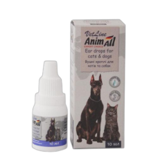 Вушні краплі AnimAll VetLine для котів і собак, 10 мл
