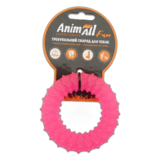 Іграшка AnimAll Fun кільце з шипами, коралове, 9 см