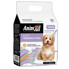 Пеленки AnimAll Puppy Training Pads для собак и щенков, с ароматом лаванды, 60×60 см, 10 шт