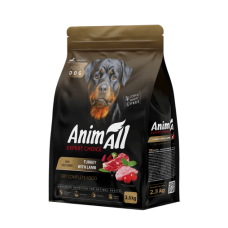 Сухий корм AnimAll для дорослих собак великих порід, зі свіжою індичкою та ягням, 2.5 кг