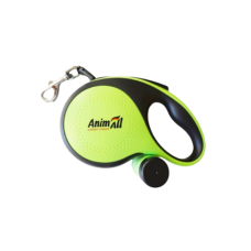 Поводок-рулетка AnimAll L с диспенсером, для собак весом до 50 кг, 5 м, салатовый