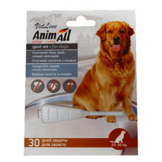 Краплі AnimAll VetLine Spot-On від бліх і кліщів для собак вагою 20-30 кг