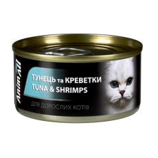 Консервы AnimAll для кошек, тунец с креветками, 85 г
