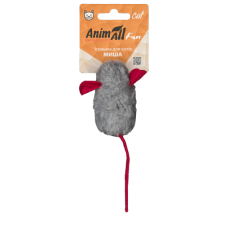 Іграшка AnimAll Fun Mouse з пищалкою для котів, 15 см