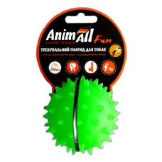Игрушка AnimAll Fun мяч каштан для собак, 7 см, зеленая