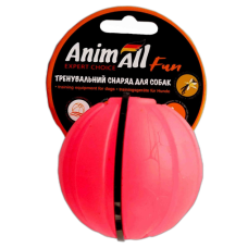 Игрушка AnimAll Fun тренировочный мяч для собак, 7 см, коралловая