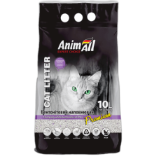 Бентонітовий наповнювач AnimAll Premium Lavender з ароматом лаванди, для котів, 10 л